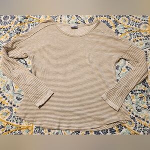 Columbia Womens Size Large Long Sleeve Striped Tee